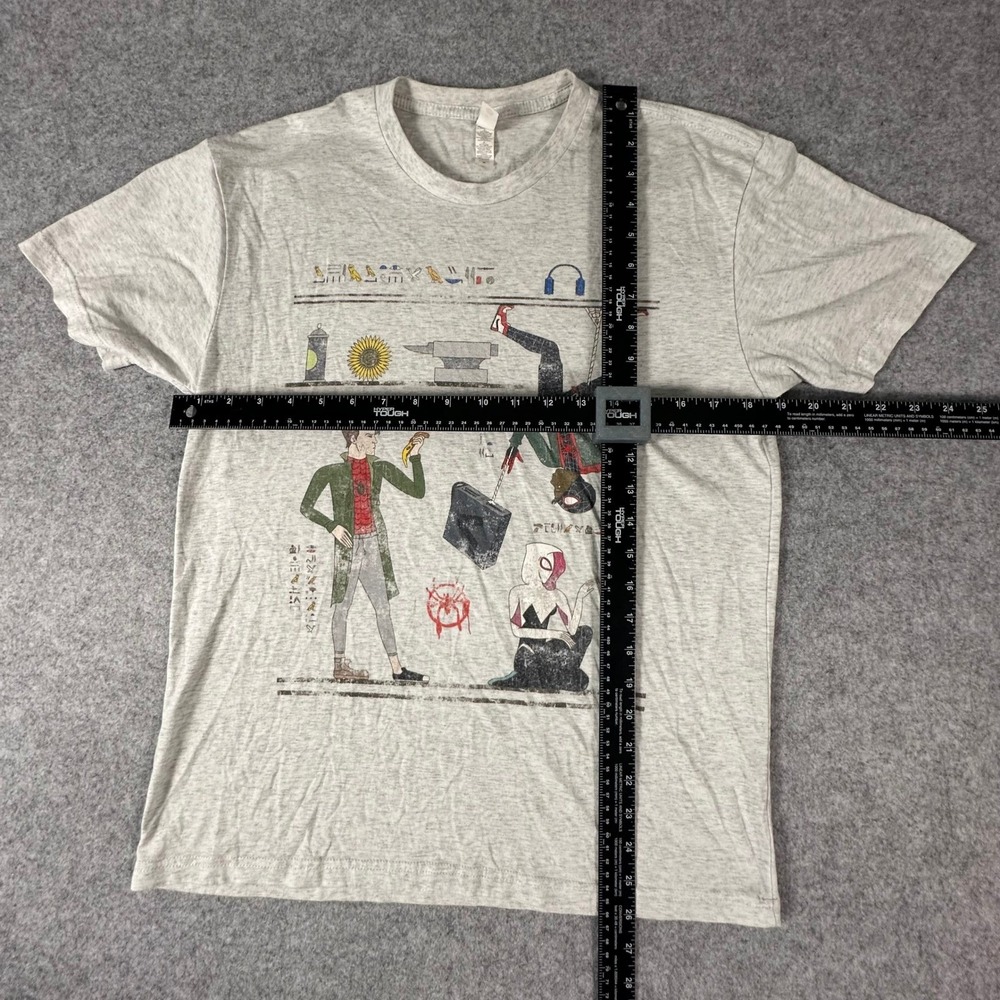 Next Level Spider-Man Into the Spider-Verse Size Medium Gray Mens Graphic Shirt - Picture 3 of 11
